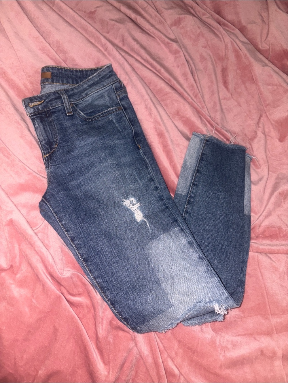 Joe's Jeans Skinny Distressed Blue Denim